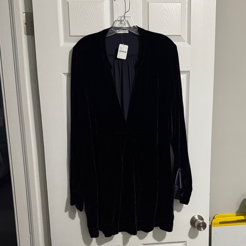 NWT free people Elegant Black Velvet dress